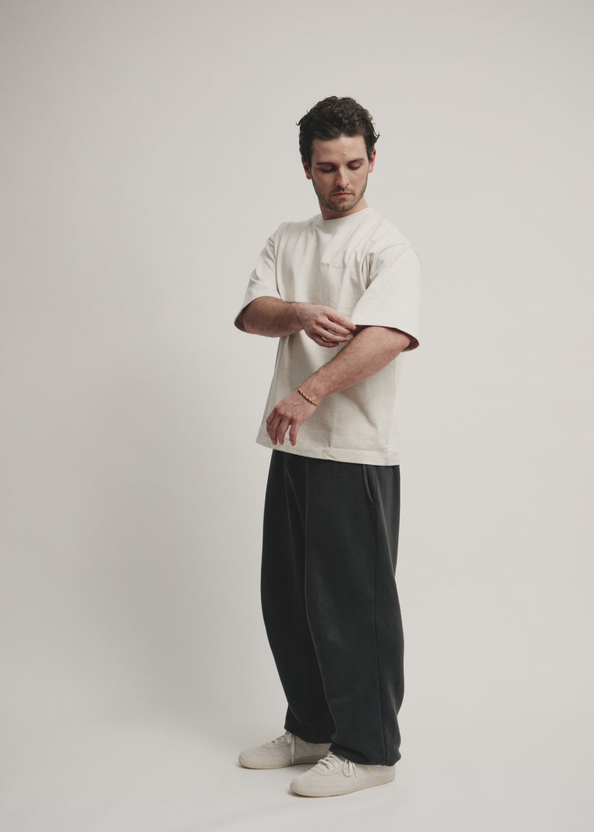 Boxy heavyweight tee (Oatmeal)