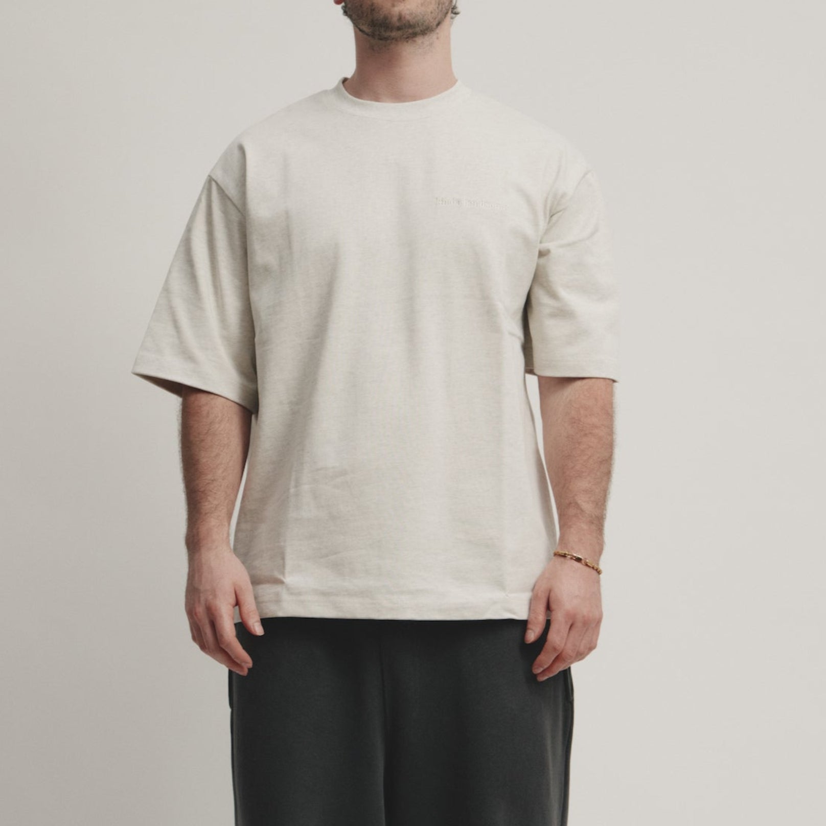 Boxy heavyweight tee (Oatmeal)