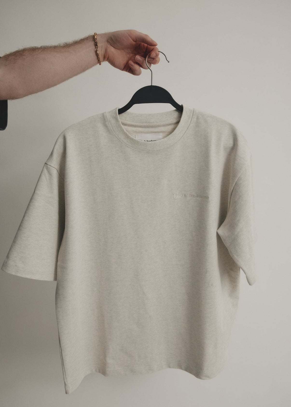 Boxy heavyweight tee (Oatmeal)