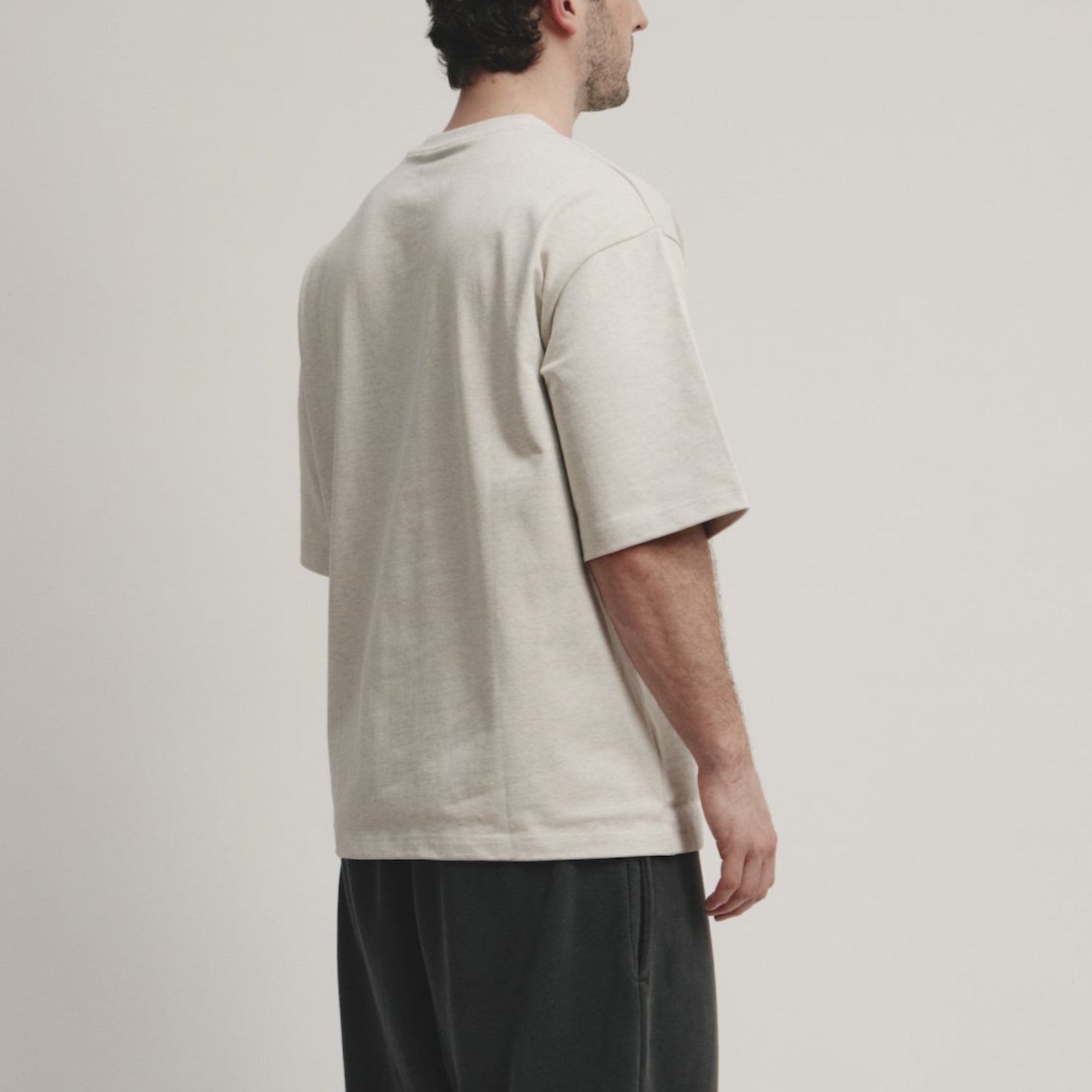 Boxy heavyweight tee (Oatmeal)